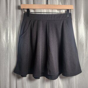 Cotton On Black Mini Skater Skirt Sm.